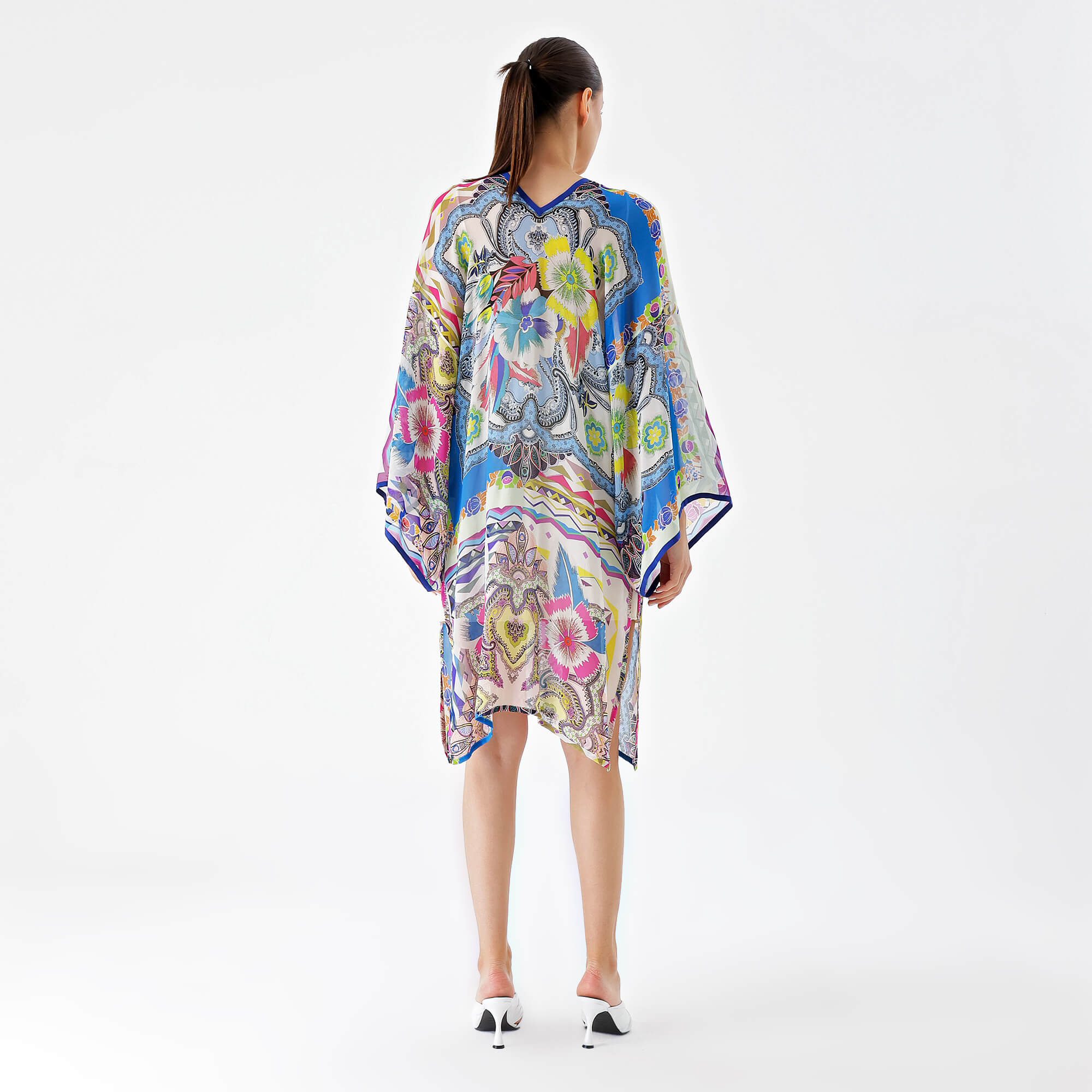 Etro - Blue Floral Print Pareo